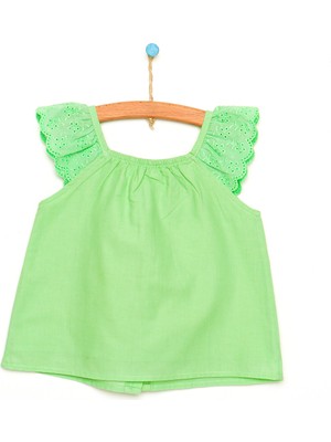 HelloBaby HelloBaby Basic Kız Bebek Fırfır Askılı Bluz Kız Bebek