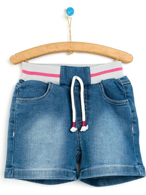 Hello Baby Basic Kız Bebek Lastikli Denim Şort