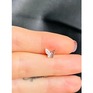 By Dilek Çetin Accessory Çelik Kelebek Figürlü Kıkırdak Tragus Helix Piercing (1ADET)