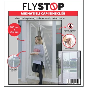 Mıknatıslı Kapı Sinekliği 105X210 cm Cırt Bantlıdır