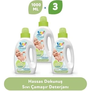 Uni Baby Hassas Dokunuş Sıvı Çamaşır Deterjanı 1000 ml 3'lü