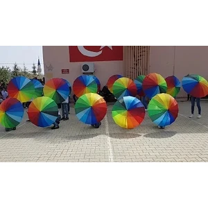 Gökkuşağı Çocuk-Gösteri Şemsiyesi 16 Tel 80 cm