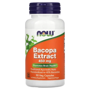 Now Foods Now Foods, Bacopa Extract, 450 mg, 90 Veg Capsules