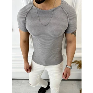 Elku Moda Tişört Örme Triko Tişört Nefes Alabilen Terletmez Slim Fit Dar Kesim T-Shirt