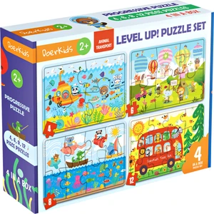 Taşıt Puzzle 4 In 1 Puzzle