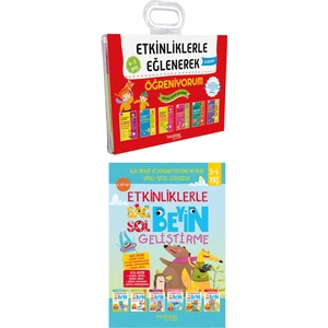 Etkinliklerle Sağ Beyin Sol Beyin 6’lı Set 5-6 Yaş - Eğlenerek Öğreniyorum 2 Set Kırmızı