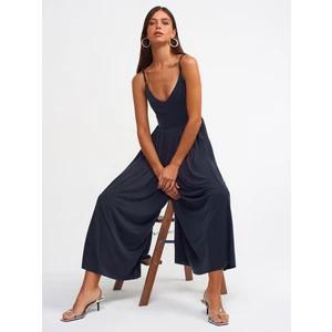 70360 Askılı Bol Paça Tulum-Siyah