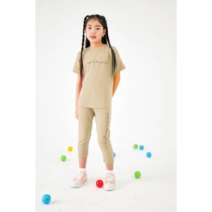 Positive Baskılı Basic Kız Çocuk Taytlı Takım
