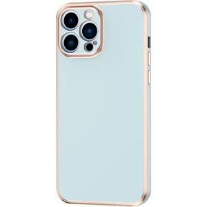 Apple iPhone 14 Pro Max Kılıf Kenarı Gold Renkli Silikon Bark Kapak Kapak