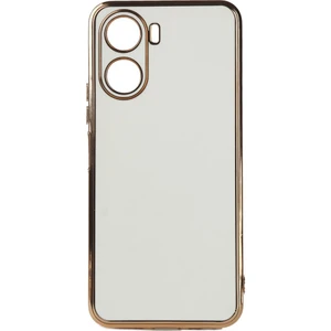 Vivo Y16 Kılıf Kenarı Gold Renkli Silikon Bark Kapak Kapak