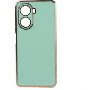 Huawei Nova 10 Se Kılıf Kenarı Gold Renkli Silikon Bark Kapak Kapak