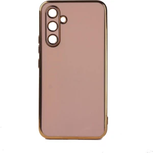 Galaxy A34 Kılıf Kenarı Gold Renkli Silikon Bark Kapak Kapak