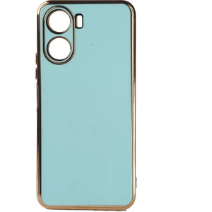 Vivo Y16 Kılıf Kenarı Gold Renkli Silikon Bark Kapak Kapak