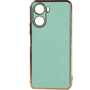 Vivo Y16 Kılıf Kenarı Gold Renkli Silikon Bark Kapak Kapak