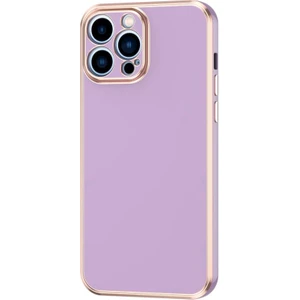 Apple iPhone 14 Pro Max Kılıf Kenarı Gold Renkli Silikon Bark Kapak Kapak