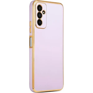 Galaxy M13 Kılıf Kenarı Gold Renkli Silikon Bark Kapak Kapak