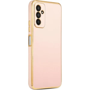 Galaxy M13 Kılıf Kenarı Gold Renkli Silikon Bark Kapak Kapak