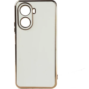 Huawei Nova 10 Se Kılıf Kenarı Gold Renkli Silikon Bark Kapak Kapak