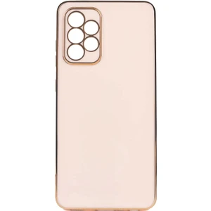 Galaxy A52 Kılıf Kenarı Gold Renkli Silikon Bark Kapak Kapak