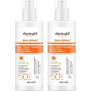 Çok Yönlü Yüksek Koruyucu Güneş Spreyi 50SPF 200 ml x 2 Adet