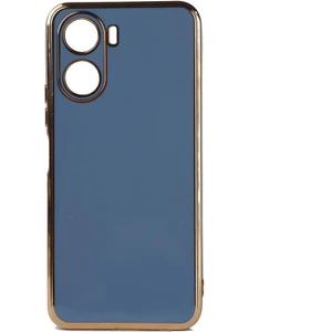 Vivo Y16 Kılıf Kenarı Gold Renkli Silikon Bark Kapak Kapak