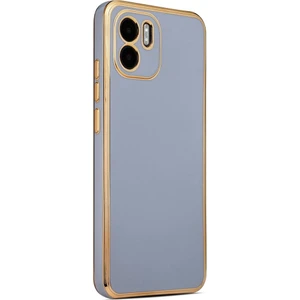 Xiaomi Redmi A1 Kılıf Kenarı Gold Renkli Silikon Bark Kapak Kapak