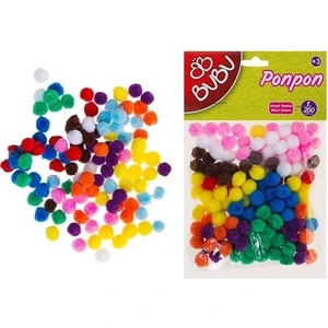 Ponpon 1cm 200'LÜ Karma 10 Renk 00108
