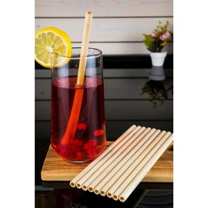 10'lu Bambu Pipet - Fırça Hediyeli