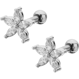 By Dilek Çetin Accessory Çelik Çiçek Model Kıkırdak Helix Tragus Piercing(1 Adet)