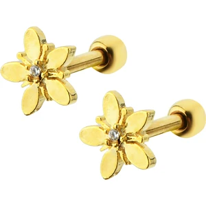 By Dilek Çetin Accessory Çelik Çiçek Model Kıkırdak Helix Tragus Piercing