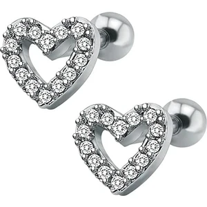 By Dilek Çetin Accessory Çelik Kalp Figürlü Kıkrdak Helix Tragus Piercing (1AD)