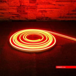 LED Neon Hortum Kırmızı Işık 5 Metre 12V 10W/MT