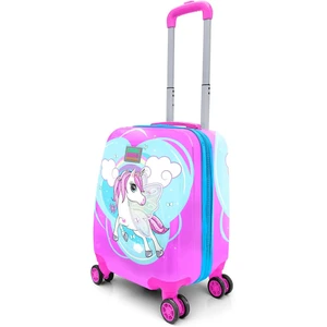Coral High Kids Mavi Neon Pembe Unicorn Desenli Çocuk Valizi 16712