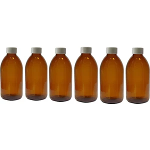 Amber Cam Şişe Kapaklı 250 Ml X 6 Adet