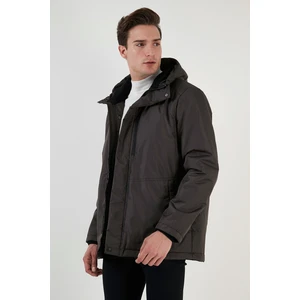 Su Itici Soğuğa Karşı Dayanıklı Slim Fit Kapüşonlu Mont Erkek Mont 5762020
