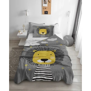 Bebişim Halı Sevimli Aslan Desenli Tek Kişilik Pike ( Yastık Kılıflı )