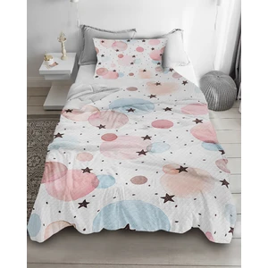 Bebişim Halı Puantiye Desenli Tek Kişilik Pike ( Yastık Kılıflı )