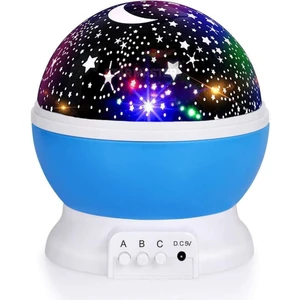 Star Master Gece Lambası Yıldız Yansıtmalı Projeksiyonlu Küre - Usb'li Mavi