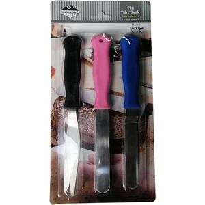 Intime Endüstriyel Mutfak Intime - Karadağ Model - Metal 3’Lü Pasta Sıvama Bıçağı Spatula Seti Sıvama Paleti 65456153