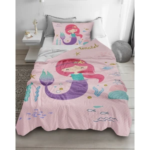 Bebişim Halı Deniz Kızı Desenli Tek Kişilik Pike ( Yastık Kılıflı )