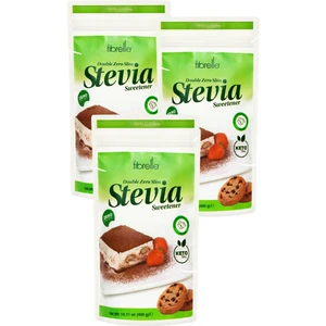 3 Adet Fibrelle Double Zero Slim Stevia Sweetener 400 gr Sıfır Kalori