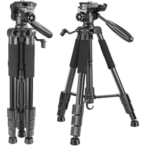 Fotoğraf Makinesi Panasonic Video Kamera Dslr Canon Nikon Fuji Sony Uyumlu 175cm Profesyonel Tripod Cep Telefonu İçin Tripod