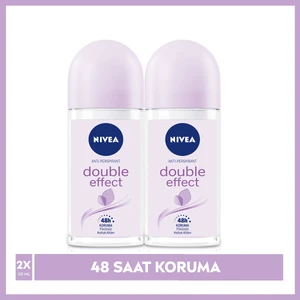 NIVEA Kadın Roll-On Deodorant Double Effect 50 ml x2 Adet,48 Saat Anti-Perspirant Koruma
