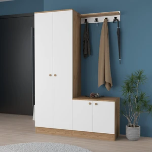 P5010 Sofia Portmanto Üçlü Sepet-Beyaz