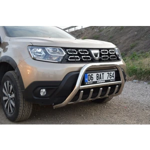 Dacia Duster Krom Ön Tampon Koruma Paslanmaz Çelik Tüm Modellerle Uyumlu