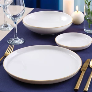 Güral Porselen Bilbao 3 Parça Single Yemek Takımı Gold