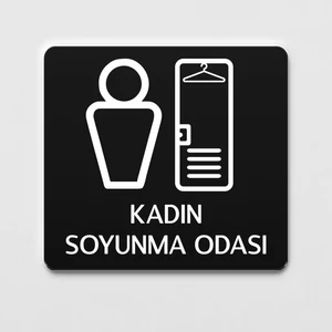 Kadın Soyunma Odası Tabelası Ofis Yönlendirme Kapı Isimlik Soyunma Alanı Tabela