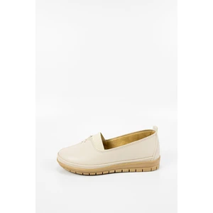 Aktaş Ayakkabı Kadın Bej Rengi Ortopedik Babet Ayakkabı