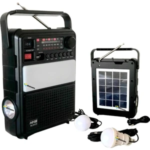 Yeni Nesil Güneş Enerjili Radyolu Kamp Işığı Solar Kamp Lambası Bluetooth Hoparlör USB Sd Girişli NS-8033LS