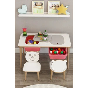 Çocuk Oyun Etkinlik Çalışma Masası Montessori Sandalyeli